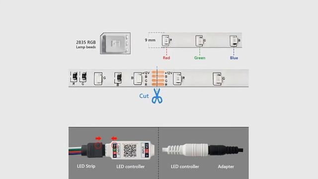 Водонепроницаемая светодиодная лента RGB SMD 2835 с Bluetooth, 12 В постоянного тока, 5 м, 10 м смотреть онлайн