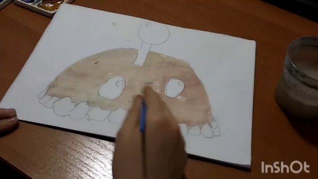 Как нарисовать картофельную мину из игры зомби против растений #зомбипротиврастений , #рисование