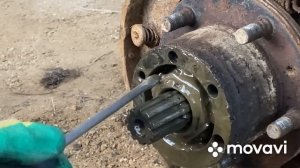 Замена ступицы на военном мосту
