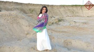 Палантин набивной (вискоза) "10629", вид 15