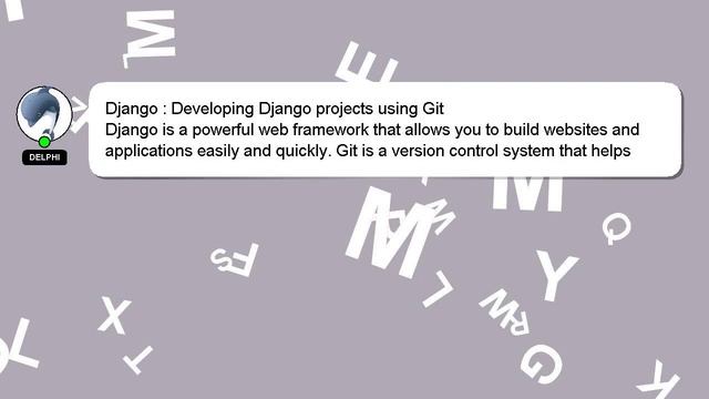 Django : Developing Django projects using Git смотреть онлайн