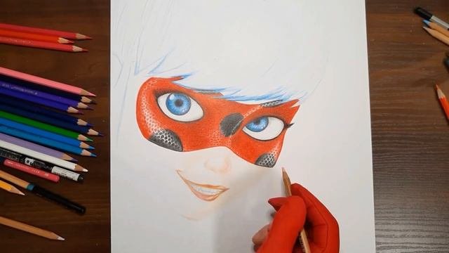 Рисуем Леди Баг (Маринетт) и Тикки. We Draw Lady Bug (Marinette) And Tikki.