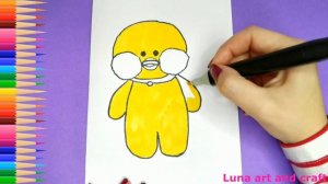 Как нарисовать уточку Лалафанфан из Тик Тока Рисунки для срисовки How to Draw a Duck lalafanfan