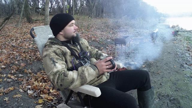 Рыбалка на карпа по холодной воде. Рыба в углях. Рыбалка с ночевкой в ноябре.#рыбалканакарпа
