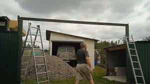 Ворота подвесные, откатные, снимаю верхнюю балку. Часть 6. (1)