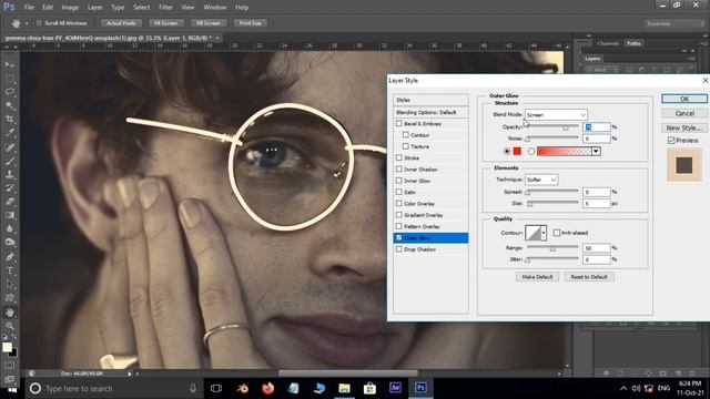 Glow Effect - Photoshop Tutorial | Glowing Effect ( 2 Minutes PHOTOSHOP ) Tutorial