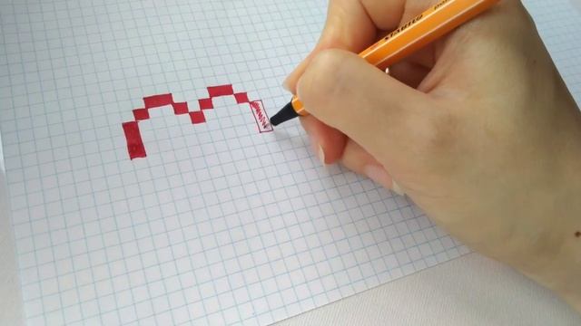 Как нарисовать сердечко по клеточкам. #1 How To Draw a Heart - Pixel art.