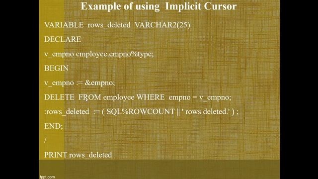 SJCTNC-C.JUSTIN MARSHAL-18PIT22-RDBMS-UNIT V-CURSORS смотреть онлайн