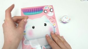 Gabby's Dollhouse DIY Make Your Own Face Stickers with Pandy, DJ, Kitty Fairy, Baby Box