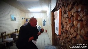 Славяно горицкая борьба.Радогора.Отработка  ударов, набивка рук на пенополистироле.