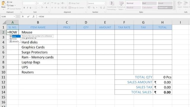 How to auto update Serial Number in Microsoft Excel