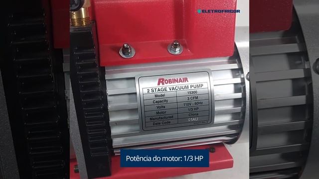 Bomba vácuo 3 CFM 110V Duplo estágio 302000001 Robinair - Eletrofrigor Produtos смотреть онлайн