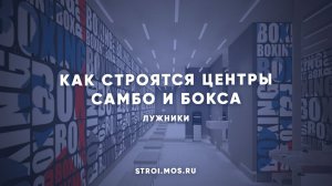 Как строятся центры самбо и бокса в Лужниках