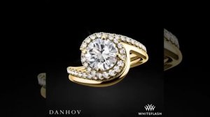 Danhov AE100 Abbraccio Diamond Wedding Set in Yellow Gold