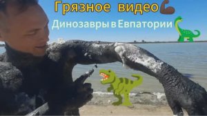 В Крым август 2024г Евпатория Грязное видео Мойнакское озеро Динозавры в городе
