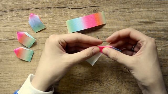 МК7 Радужные бантики из репсовых лент 2,5 см / DIY Bows from rep ribbons 2.5 cm смотреть онлайн