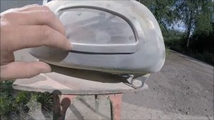 Как работает бытовой пескоструй за косарь.