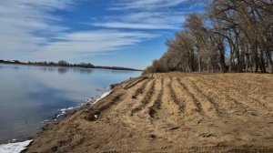 Берег Ахтубы рядом с нашей базой 😍 13.03.24. Уровень воды выше летнего! 👍🏻