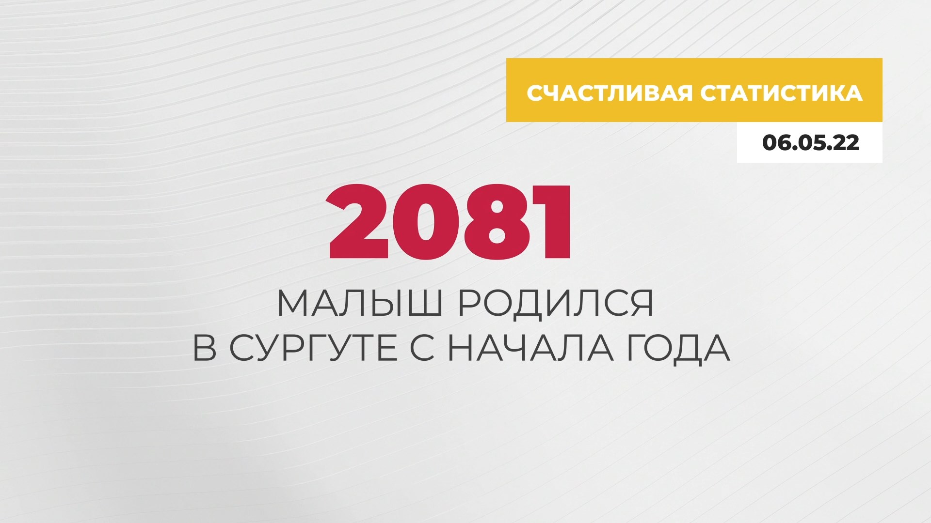 Счастливая статистика Сургута. 06.05.2022