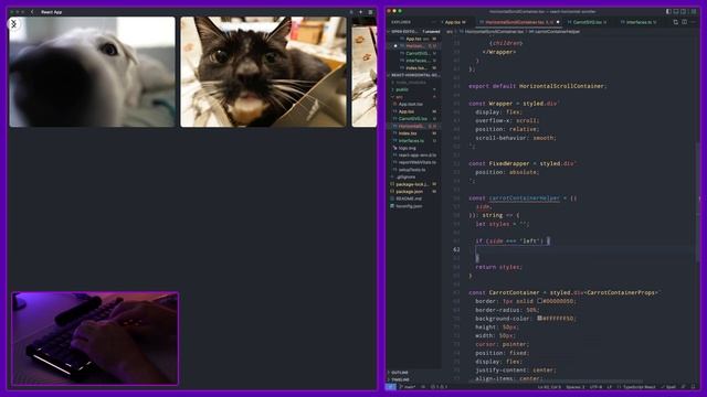 Create a React Horizontal Scroll Container | Keyboard ASMR | No Talking No Music смотреть онлайн