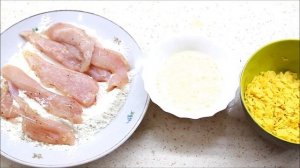 Куриные стрипсы в панировке из кукурузных хлопьев