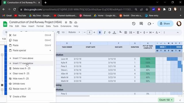 How to insert multiple rows in Google Sheets (quick and easy) смотреть онлайн