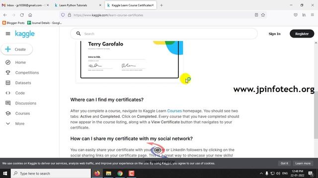 Python Free Online Course with Certificate from Kaggle