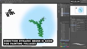 Photoshop Direction Dynamic Foliage Brush