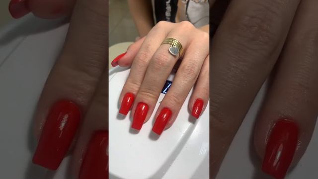 Арочные красные ногти!!! смотреть онлайн