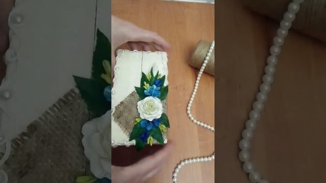 jute craft ideas/Красота из коробки от телефона.👍 Шкатулка-Купюрница.