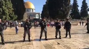 Des colons juifs extrémistes et des officiers de police attaquent la mosquée Sainte Al-Aqsa 