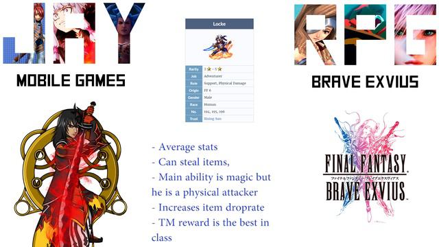 Final Fantasy Brave Exvius New Characters guide - Hayate, Locke, and Artemios смотреть онлайн