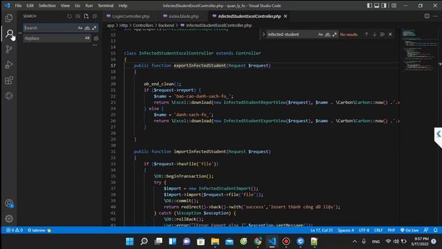 Hướng dẫn tìm hiểu source code website quản lý danh sách F0 đồ án báo cáo quản lý dữ liệu F0 larave