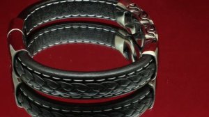 Кожаный браслет с магнитной застежкой "Агиски"