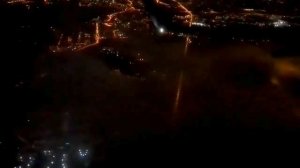 Ночная Москва, вид с самолета