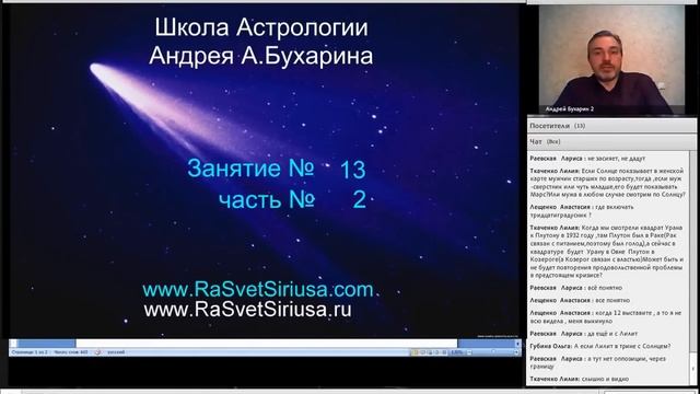 Андрей Бухарин | Школа Современной Астрологии | 1 курс | 13 лекция