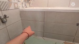 ОБЛИЦОВКА ПЛИТКОЙ ЭКРАНА ДЛЯ ВАННЫ. ЛЮК НЕВИДИМКА ИЗ ПЛИТКИ