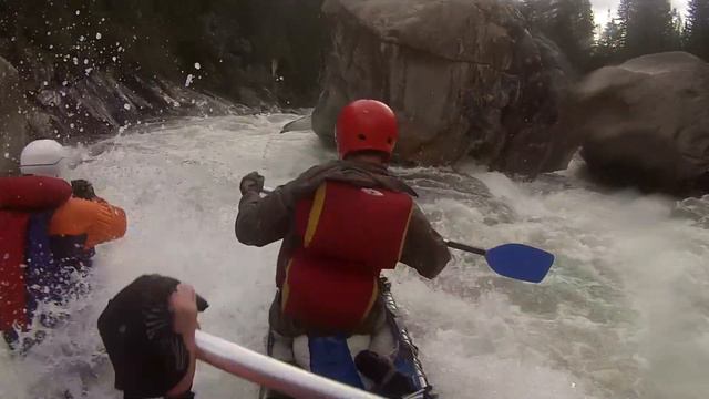 Река Чулышман, порог №53 Большие глыбы/ Chulyshman river, 53th rapid Big stones