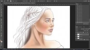 Time Lapse Digital Drawing Painting Daenerys Targaryen with Photoshop Cs 6 WACOM Intuos Tablet