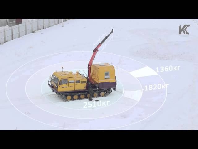 Вездеход ЧЕТРА ТМ140 с модулем мастерской и КМУ Palfinger РК12000А