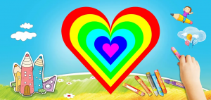 Как Нарисовать красочное Сердце очень просто. Рисование. Развивающие видео для детей.