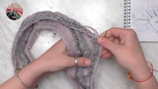 Джемпер Чайка спицами. Расчет петель_ этапы вязания