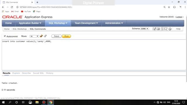 Division of two row using select query
