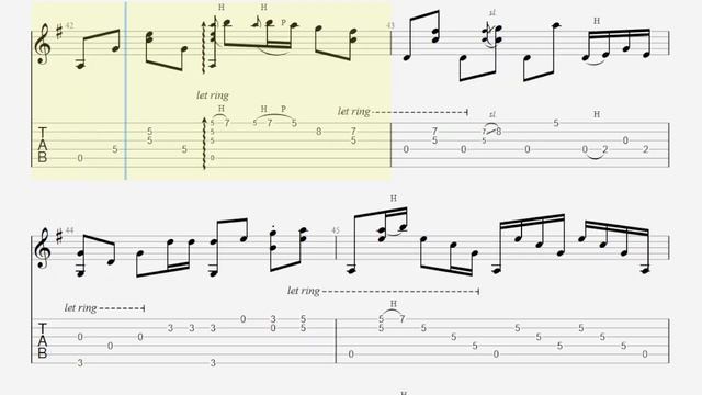 Samba Pa Ti TAB - fingerstyle guitar tabs (PDF + Guitar Pro)
