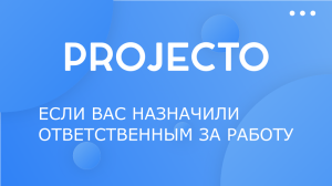 Если вас назначили ответственным за работу