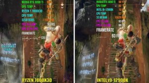 RYZEN 7 7800X3D vs INTEL i9-12900K | Test in 6 Games