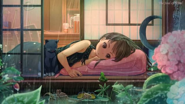 Расслабляющая музыка для сна + успокаивающий звук дождя? Фортепианная музыка, Музыка для медитации смотреть онлайн