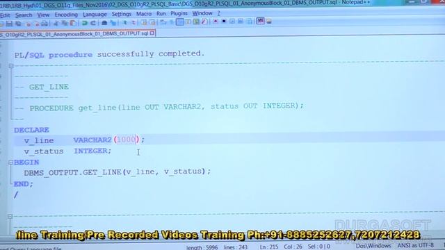 Oracle Tutorial||Onlinetraionin||Oracle|PL/SQL Part - 7 by basha смотреть онлайн