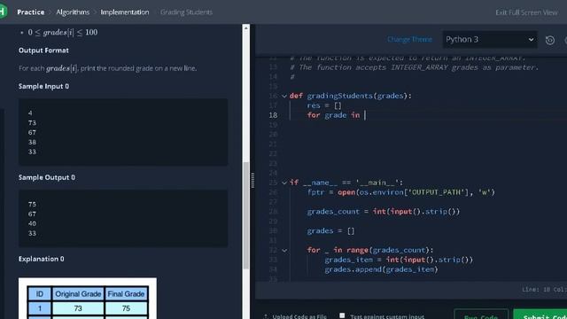 12 - Grading Students | Implementation | Hackerrank Solution | Python