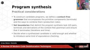 #HITBLockdown002 D2T2 - A Review of Modern Code Deobfuscation Techniques - Arnau Gamez Montolio